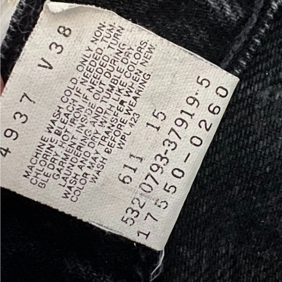 Levi’s 17550-0260 Black Faded Mom Jeans Size 7/27” Vintage 90s - Picture 6 of 12